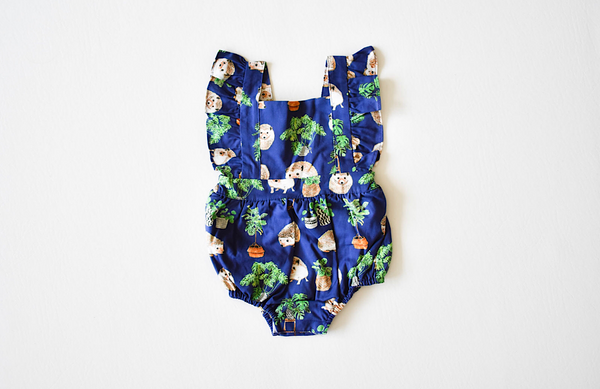 Worthy Threads Bubble Romper in Hedgehogs