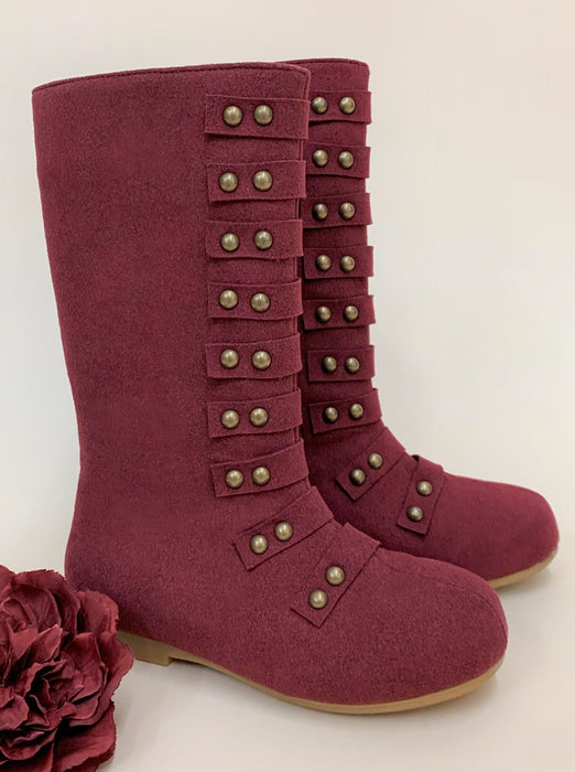 Mia Belle Girls Military Style Studded Boots  By Liv and Mia