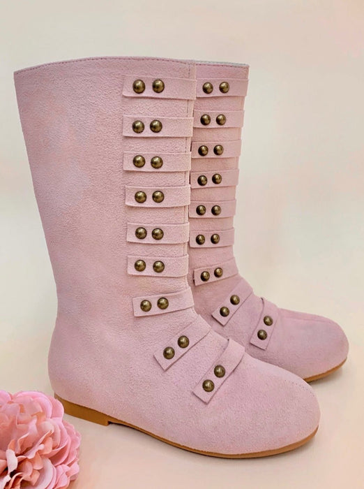 Mia Belle Girls Military Style Studded Boots  By Liv and Mia