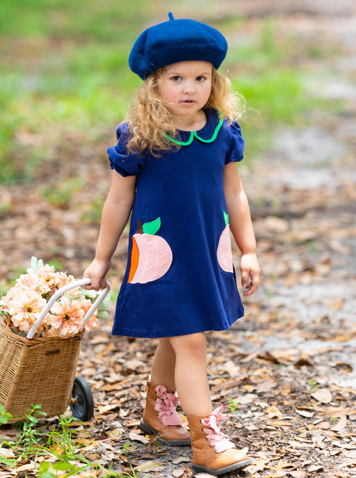 Mia Belle Girls I'm No Cinderella Pumpkin Chambray Dress