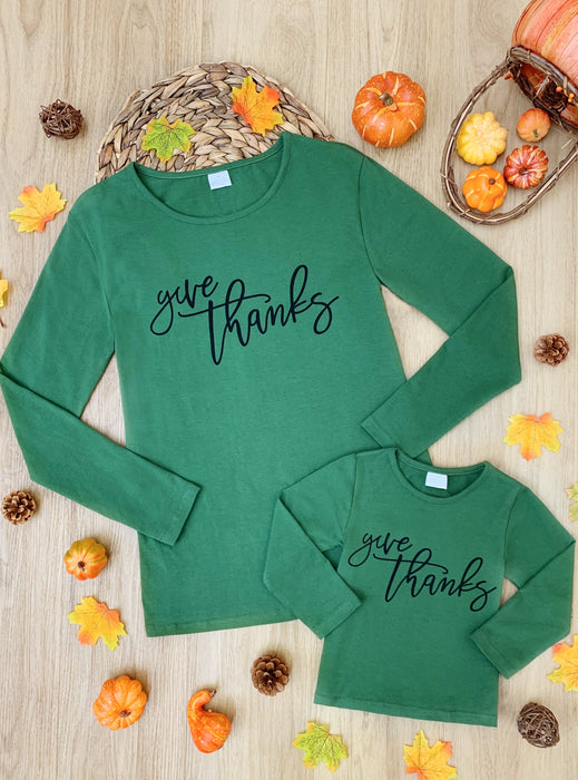 Mia Belle Girls Mommy and Me Give Thanks Top