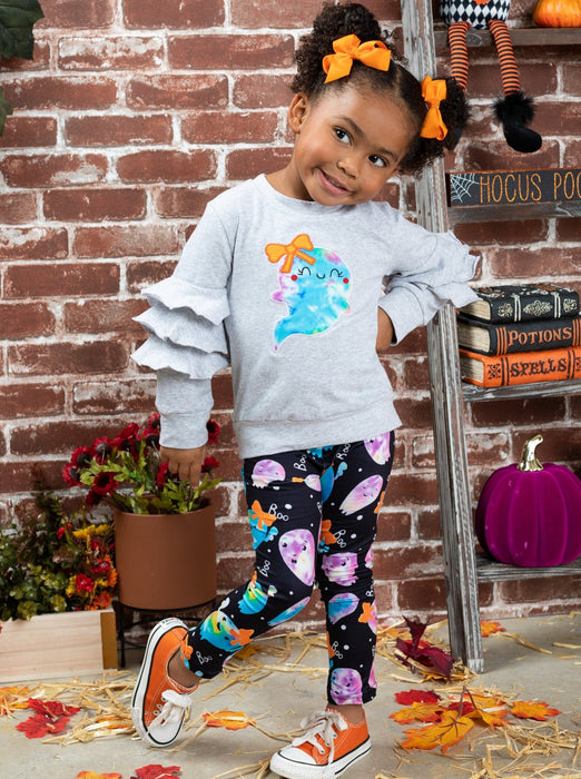 Mia Belle Girls That's The Spirit Pullover and Tie Dye Legging Set