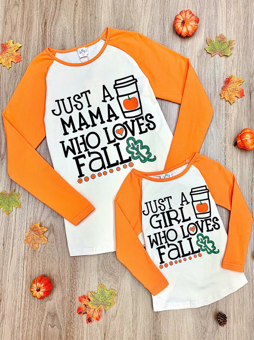 Mia Belle Girls Mommy and Me Loves Fall Raglan Top