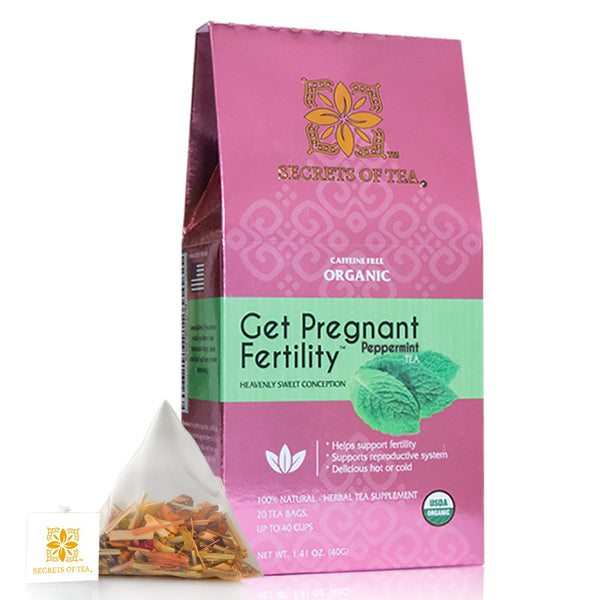 Secrets Of Tea Organic Peppermint Wellness Tea for Women - 20 Sachets, 40 Cups