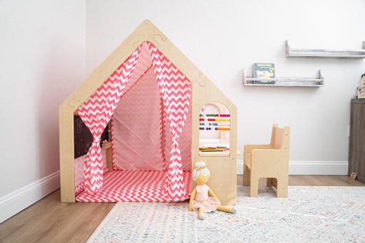 Avenlur Flair - Wooden 5 In 1 Indoor Playhouse Play Tent with Desk Table