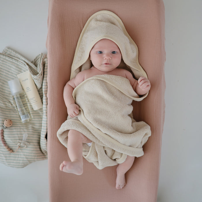 Mushie Organic Cotton Baby Hooded Towel