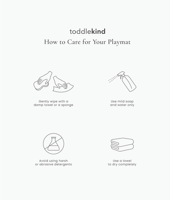 Toddlekind Premium Foam Playmats | Linear - Mineral