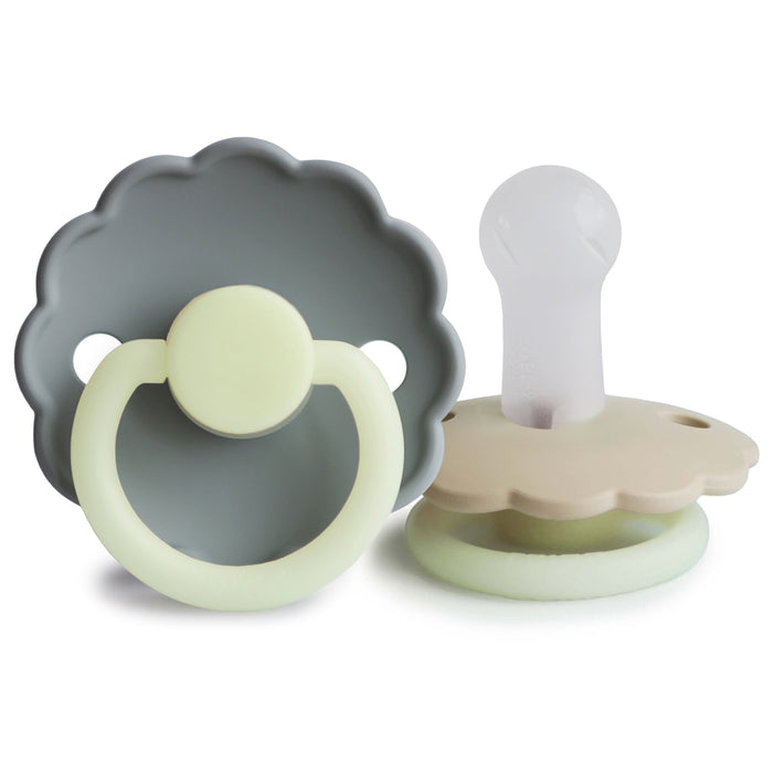 Mushie FRIGG Daisy Night Silicone Pacifier 2-Pack