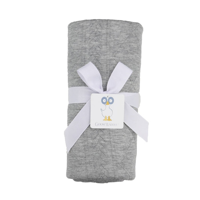 Goosewaddle® Gray Knit Blanket