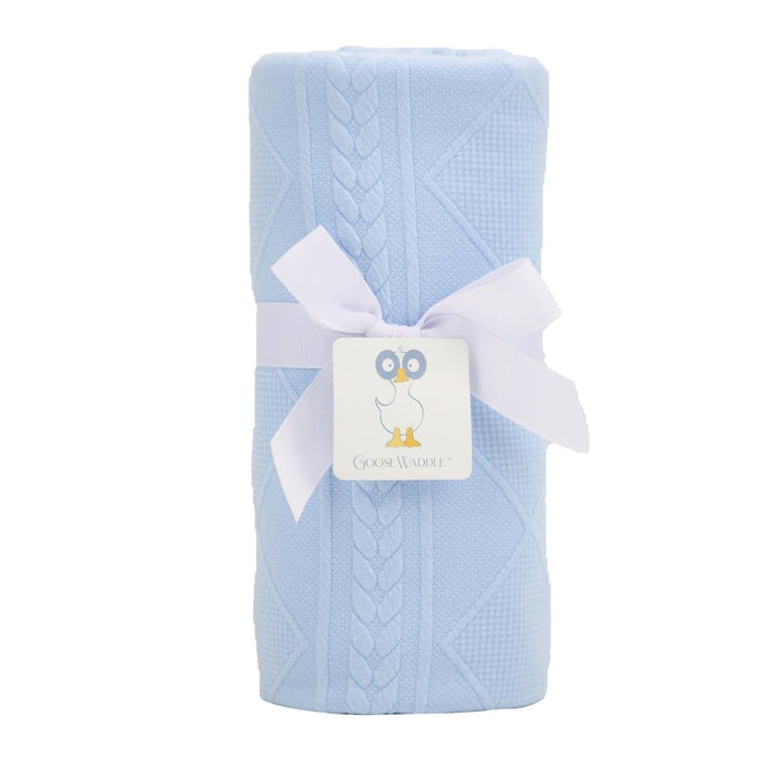 Goosewaddle® Blue Knit Blanket