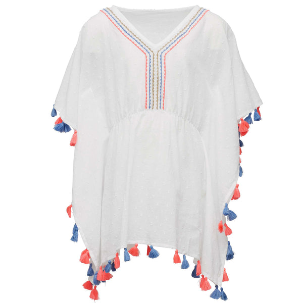 Snapper Rock White Sherbet Tassel Cover Up