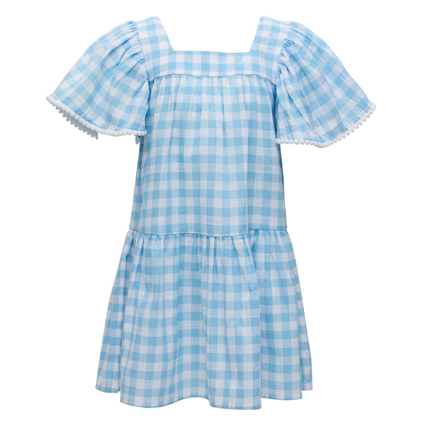 Snapper Rock Cornflower Gingham Beach Dress