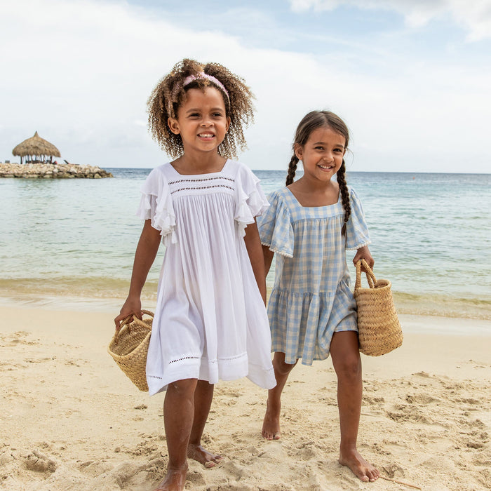 Snapper Rock Cornflower Gingham Beach Dress