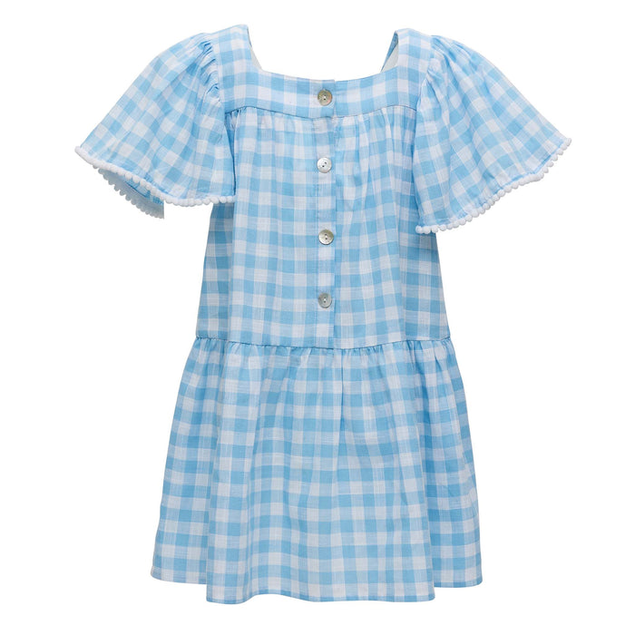 Snapper Rock Cornflower Gingham Beach Dress