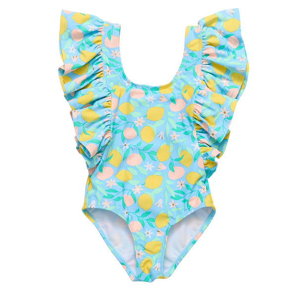 Snapper Rock Lemon Drops Wide Frill Swimsuit