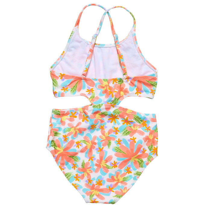 Snapper Rock Hawaiian Luau Sustainable Cut Out Swimsuit