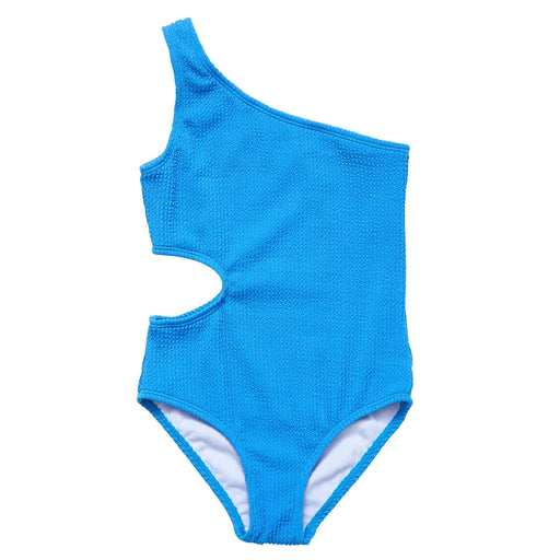 Snapper Rock Marine Blue One Shoulder Swimsuit