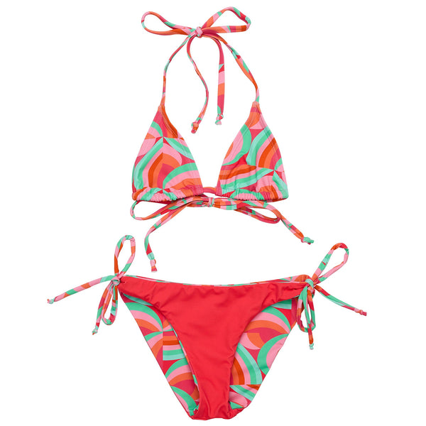 Snapper Rock Geo Melon Sustainable Triangle Bikini