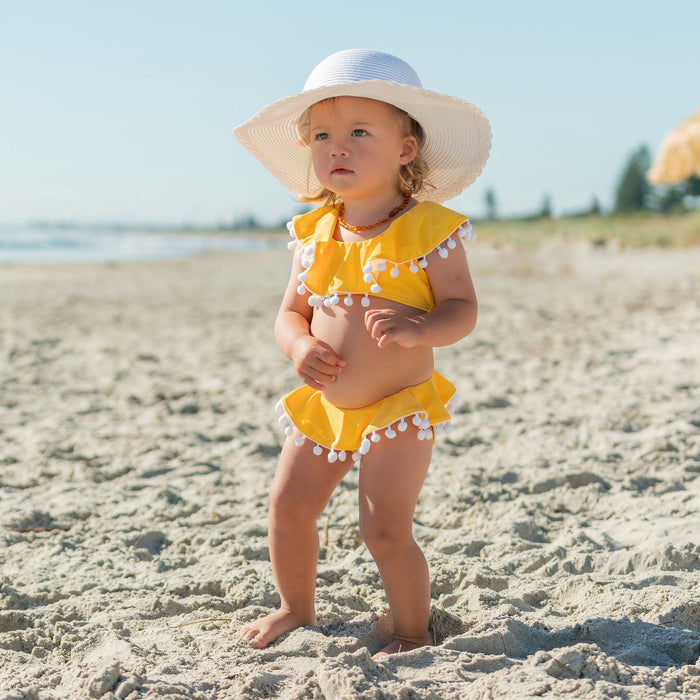 Snapper Rock Hello Yellow Flounce Bikini