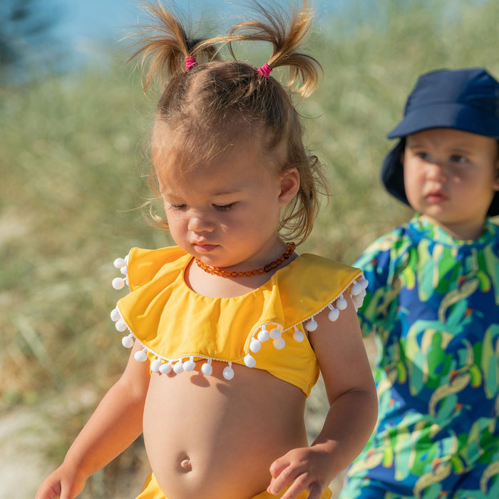 Snapper Rock Hello Yellow Flounce Bikini