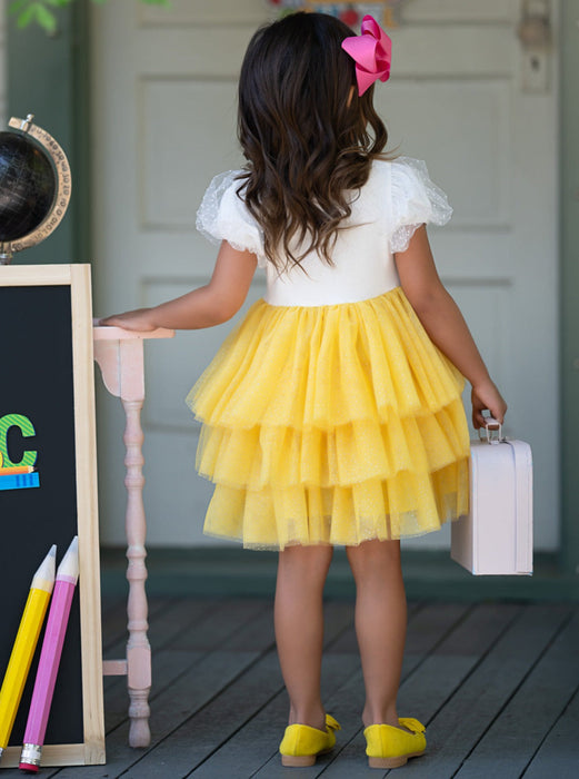 Mia Belle Girls Homeroom Ballerina Layered Tutu Dress