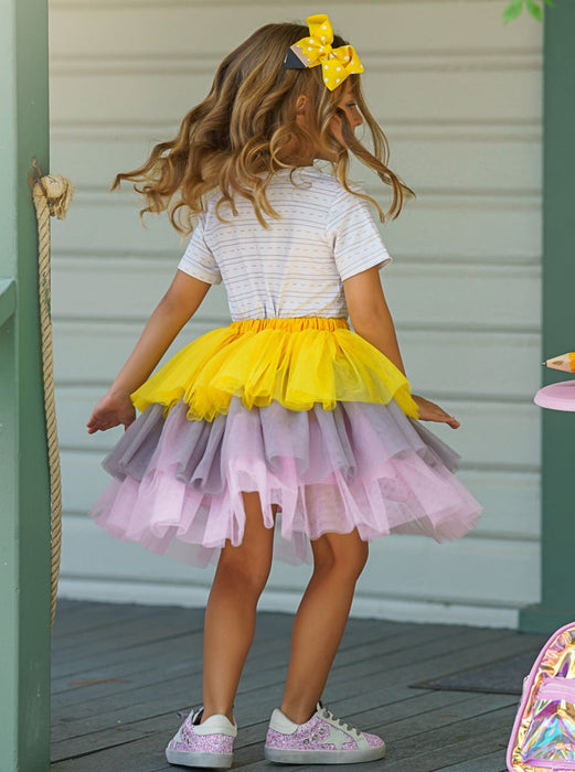 Mia Belle Girls Live, Love, Learn Tutu Skirt Set