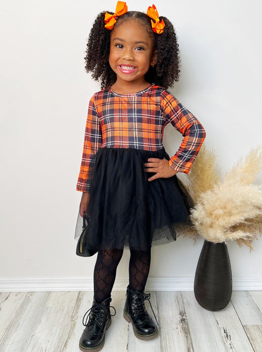 Mia Belle Girls Preppy Plaid Tutu Dress