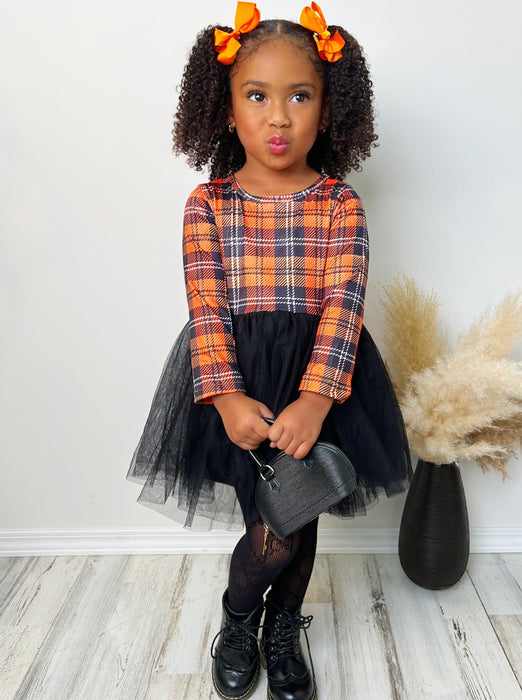 Mia Belle Girls Preppy Plaid Tutu Dress