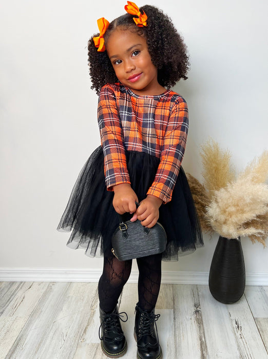 Mia Belle Girls Preppy Plaid Tutu Dress