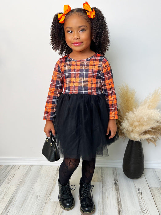 Mia Belle Girls Preppy Plaid Tutu Dress