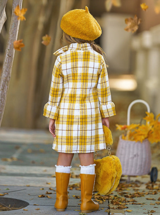 Mia Belle Girls Golden Girl Marigold Flannel Dress