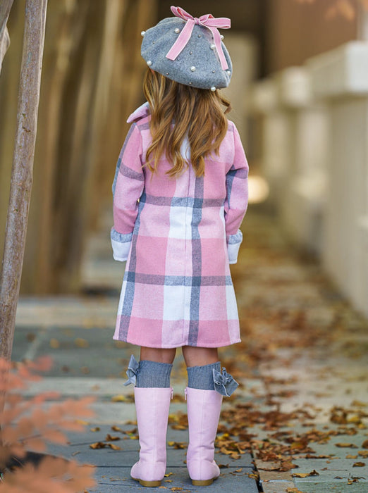 Mia Belle Girls Fall In Love Pink Plaid Flannel Dress