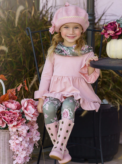 Mia Belle Girls Love You Bunches Tunic, Scarf And Legging Set