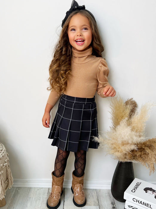 Mia Belle Girls Top of the Class Sweater and Pleated Skirt Set