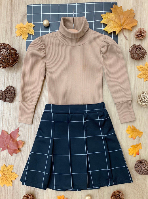 Mia Belle Girls Top of the Class Sweater and Pleated Skirt Set