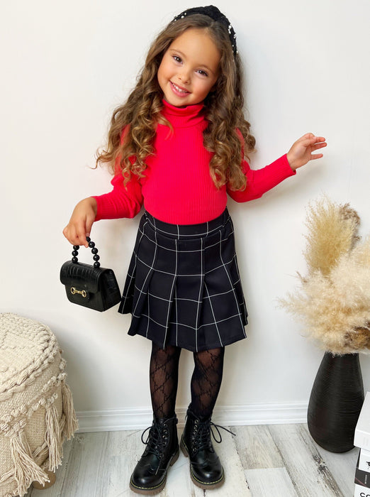 Mia Belle Girls Top of the Class Sweater and Pleated Skirt Set