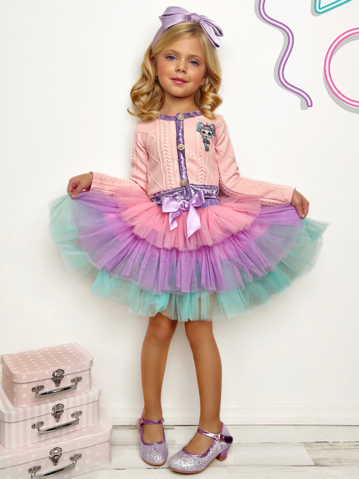 Mia Belle Girls L.O.L. SURPRISE! Unicorn Pastel Tutu Skirt Set