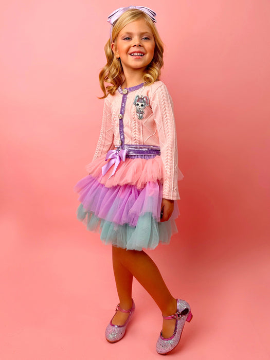 Mia Belle Girls L.O.L. SURPRISE! Unicorn Pastel Tutu Skirt Set