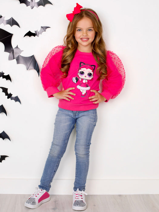 Mia Belle Girls L.O.L. SURPRISE! Countess Tulle Sleeve Top