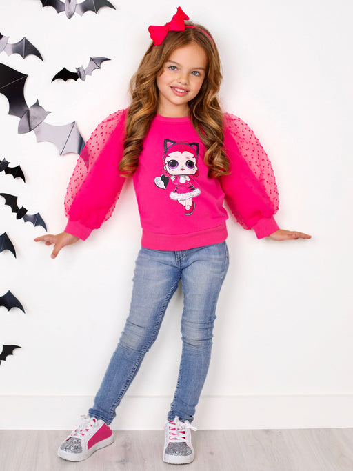 Mia Belle Girls L.O.L. SURPRISE! Countess Tulle Sleeve Top