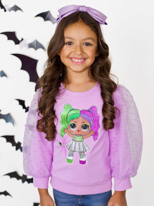 Mia Belle Girls L.O.L. SURPRISE! Cheer Boo Tulle Sleeve Top