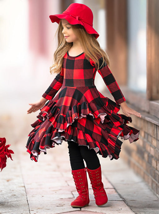 Mia Belle Girls Style Queen Buffalo Plaid Tunic