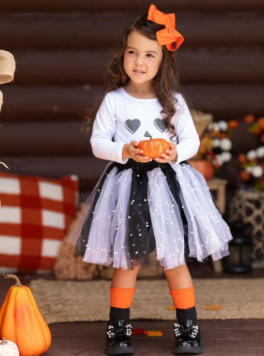 Mia Belle Girls Jackie-Lantern Tutu Skirt Set