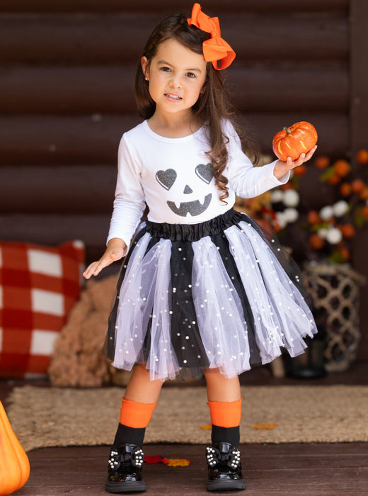 Mia Belle Girls Jackie-Lantern Tutu Skirt Set