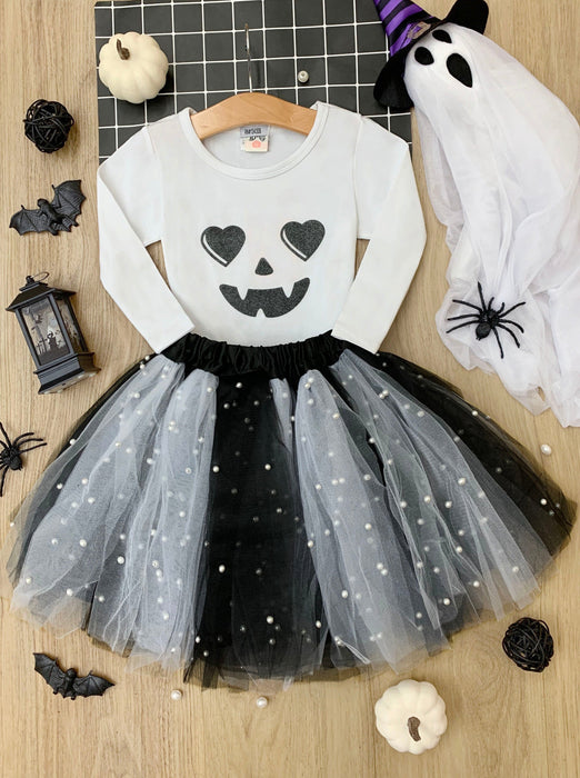 Mia Belle Girls Jackie-Lantern Tutu Skirt Set