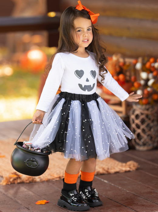 Mia Belle Girls Jackie-Lantern Tutu Skirt Set