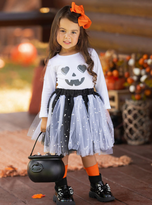 Mia Belle Girls Jackie-Lantern Tutu Skirt Set