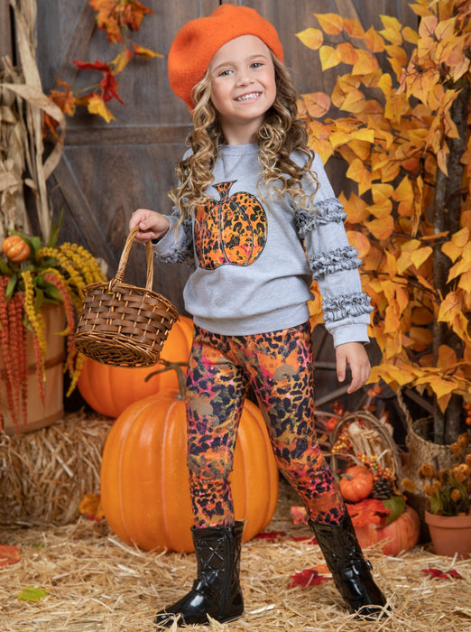 Mia Belle Girls Always Autumn Frill Pullover and Legging Set