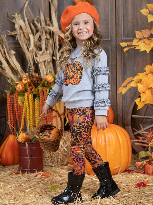 Mia Belle Girls Always Autumn Frill Pullover and Legging Set