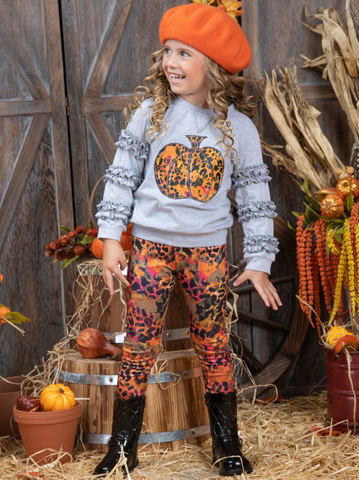 Mia Belle Girls Always Autumn Frill Pullover and Legging Set